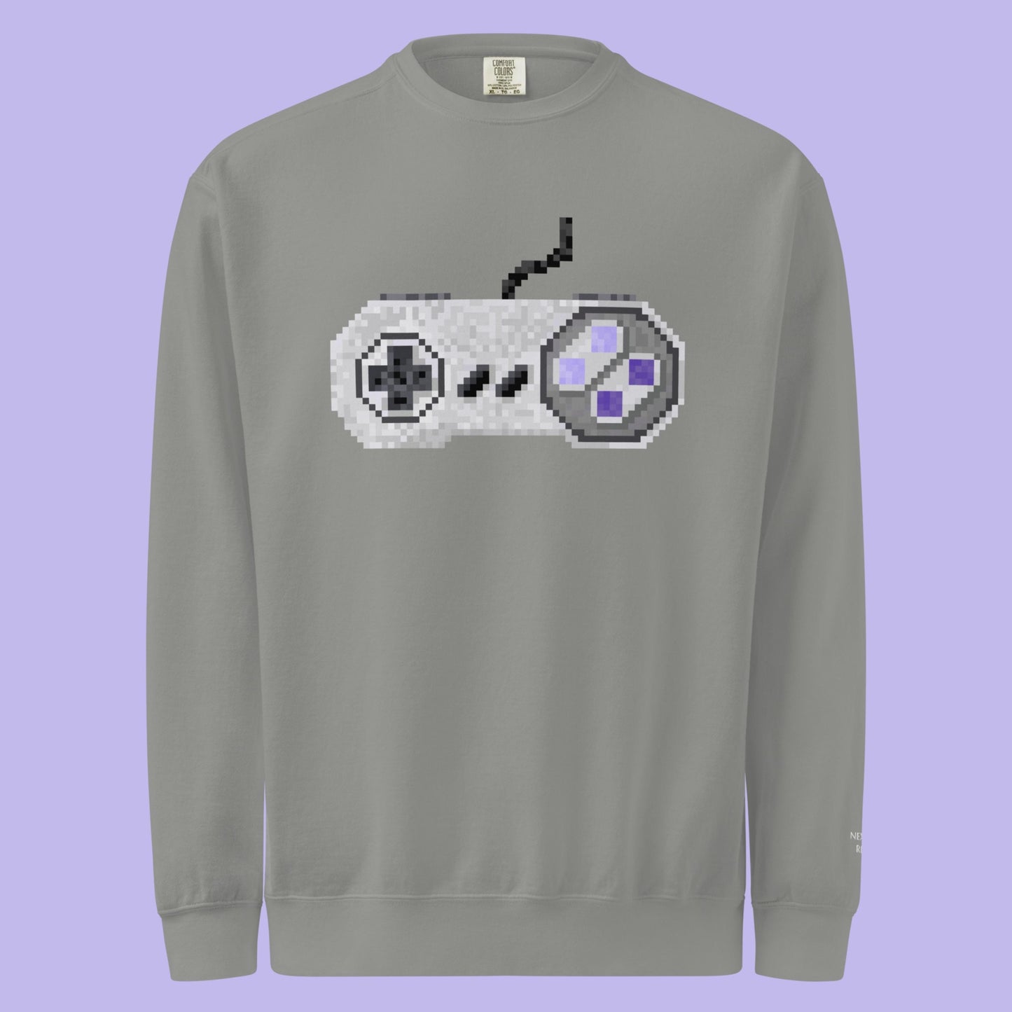 Pixel SNES Controller Sweatshirt | Super Nintendo Crewneck Fan Art | Comfortable Retro Gamer Gift for Him Her