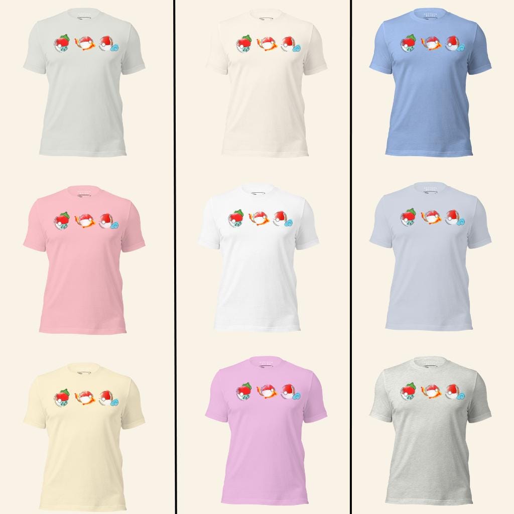 Pocket Monster Starter Capsule T-Shirt