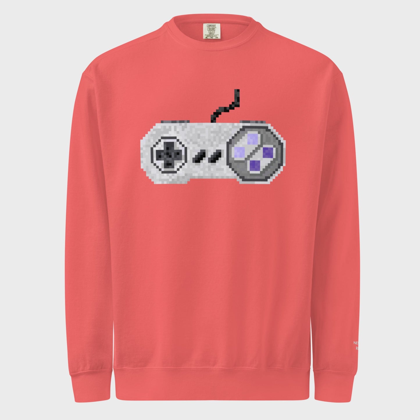 Pixel SNES Controller Sweatshirt | Super Nintendo Crewneck Fan Art | Comfortable Retro Gamer Gift for Him Her