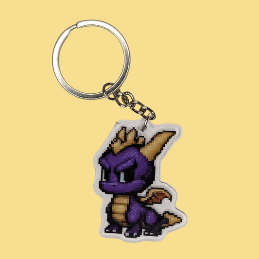 Purple Dragon Keychain