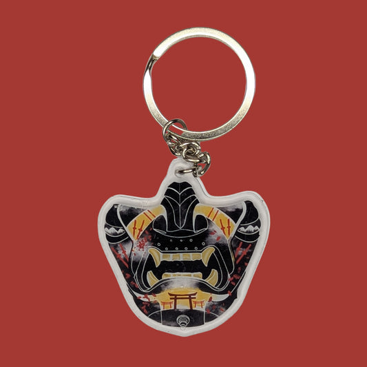 Samurai Ghost Mask Keychain
