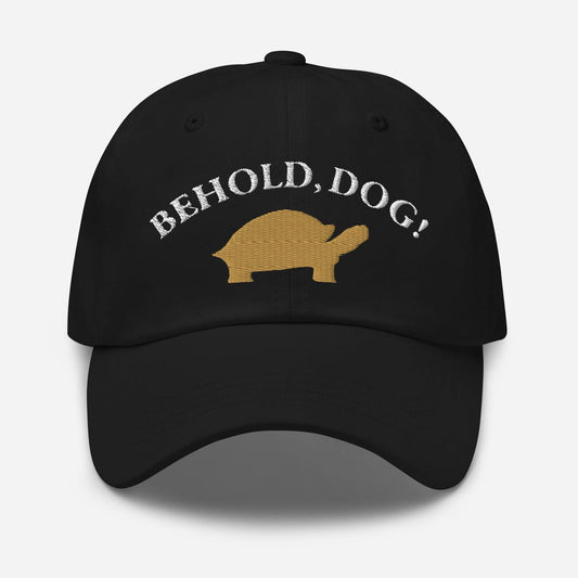 Behold Dog  Turtle Minimalist Dad Hat - Elden Ring Inspired Baseball Cap