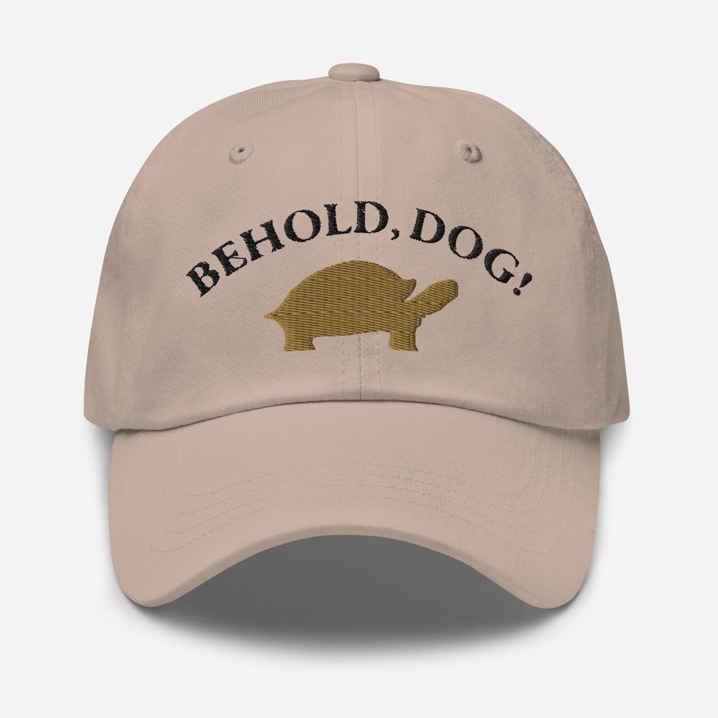 Behold Dog  Turtle Minimalist Dad Hat - Elden Ring Inspired Baseball Cap