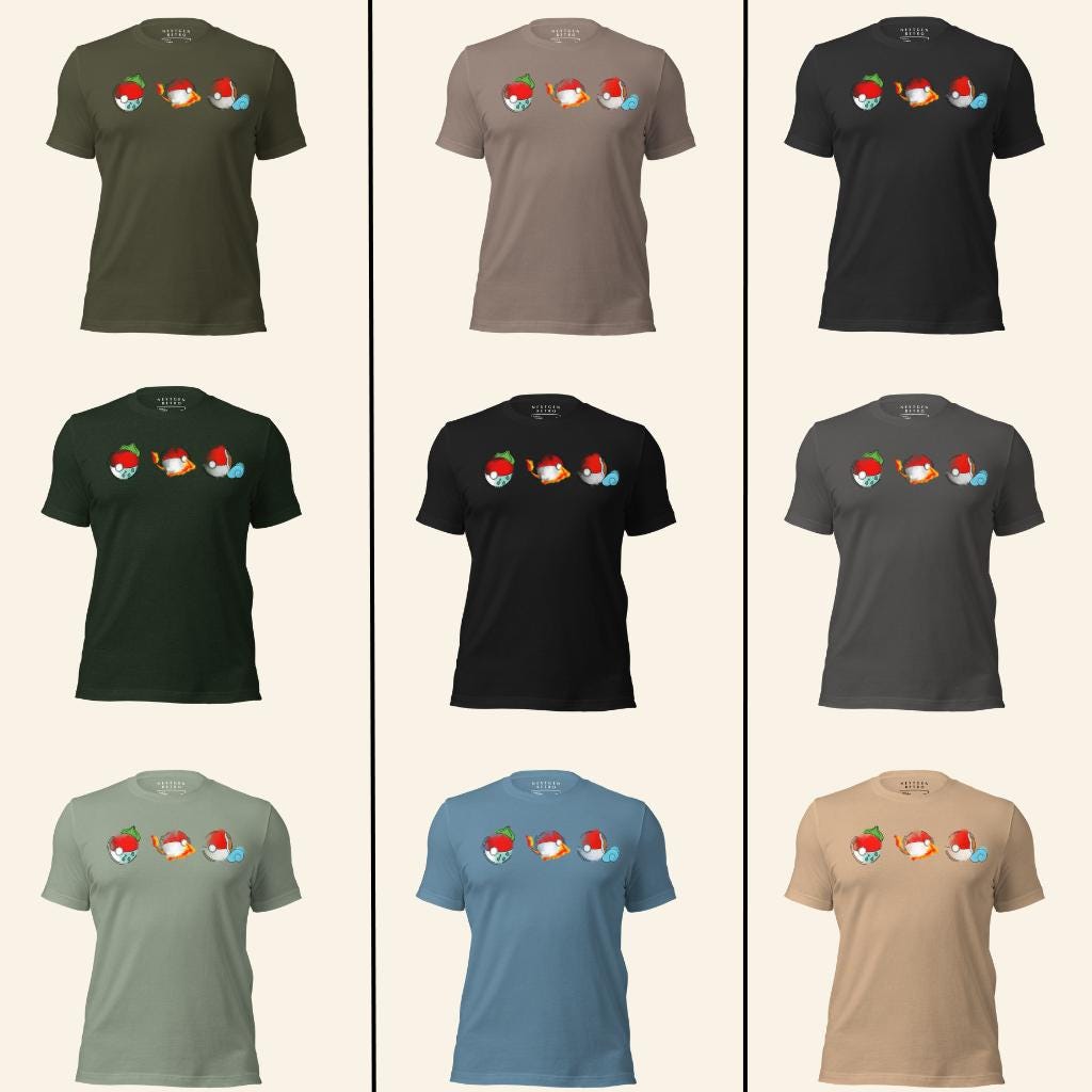 Pocket Monster Starter Capsule T-Shirt
