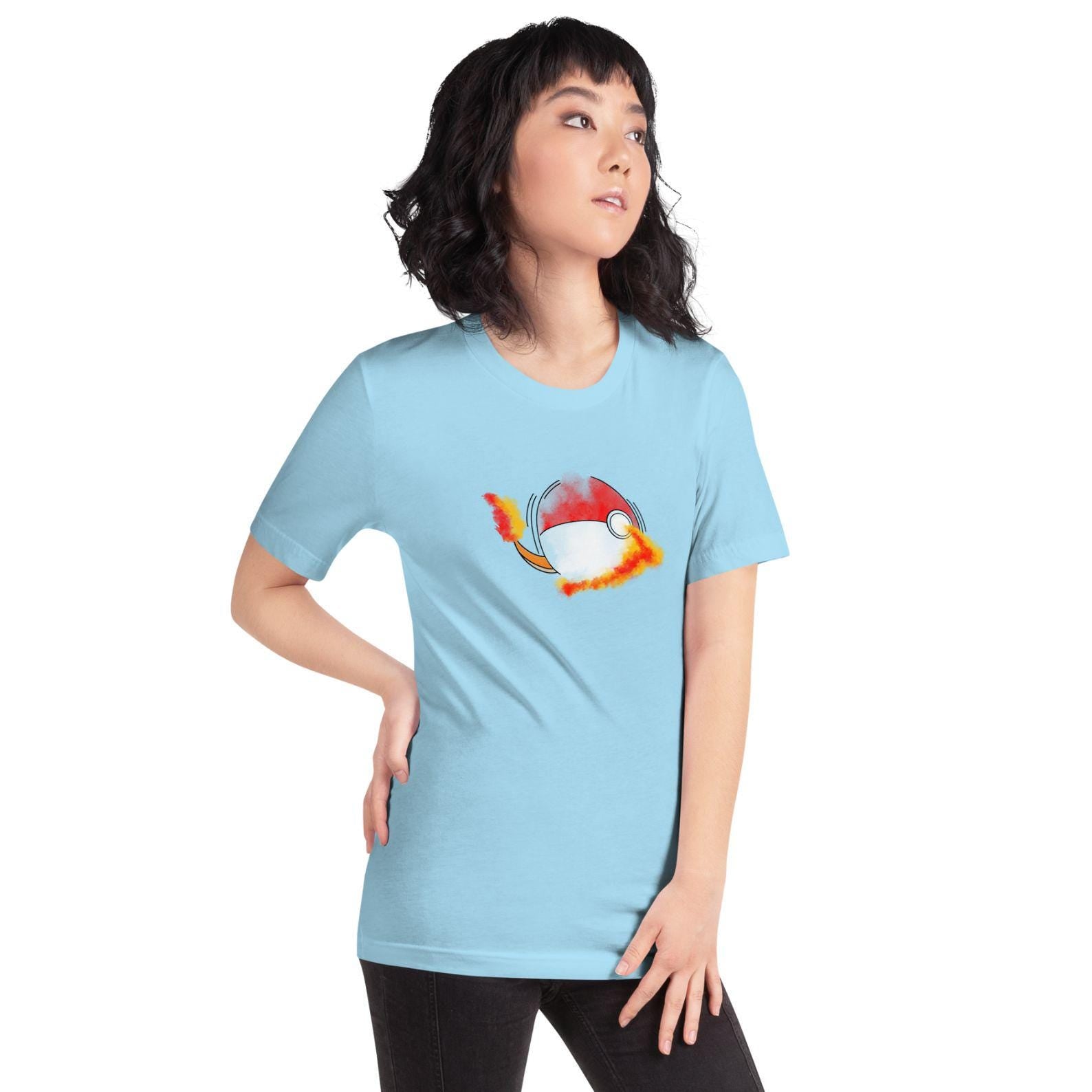 Pokeball x Charmander T-Shirt | Pokemon Shirt Pokeball Combo Fan Design | Video Game Shirt