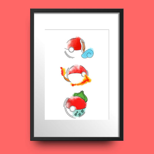 Pocket Monster Capsule Art Print - 12x18"
