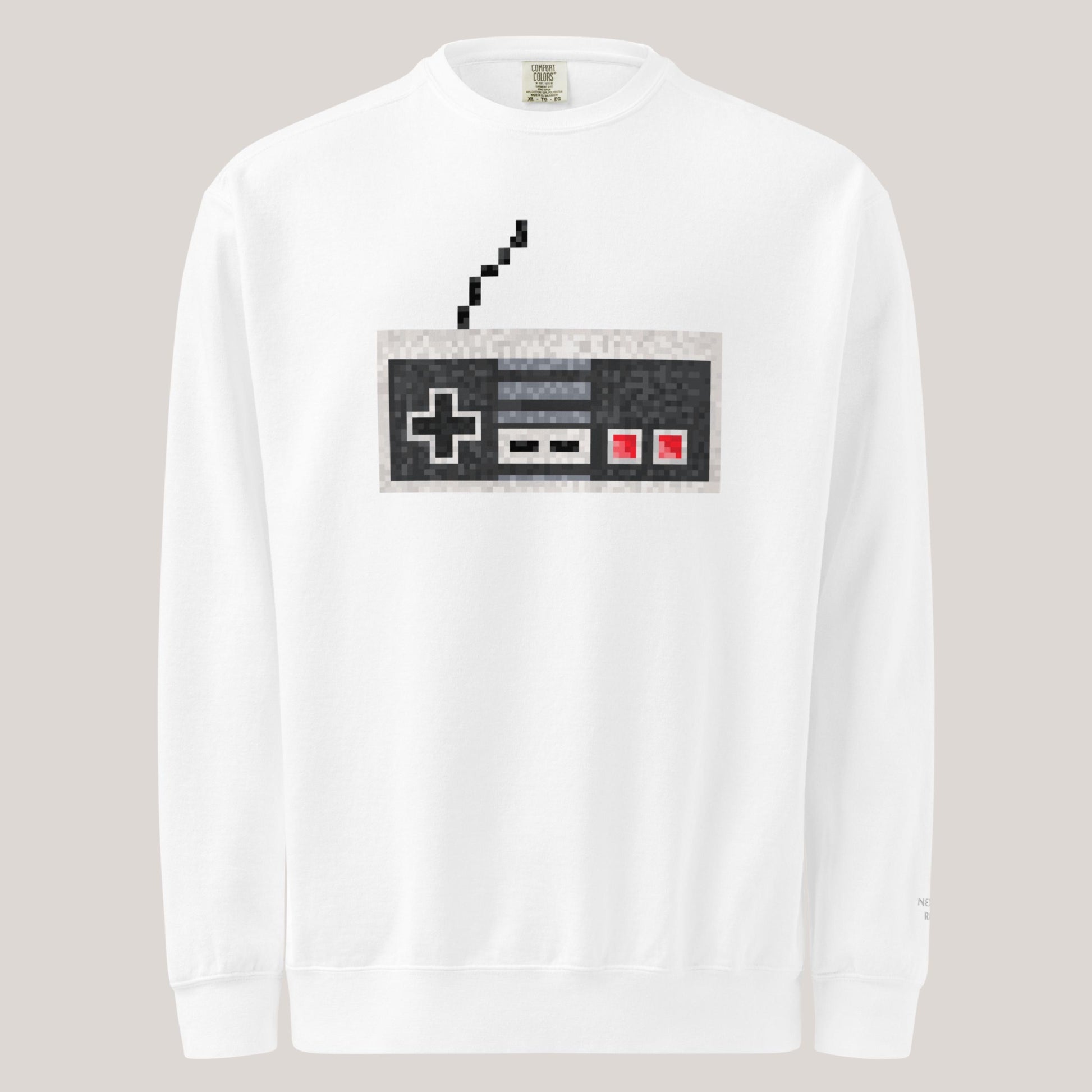 Pixel NES Controller Sweater | Classic Nintendo Fan Art Crewneck | Retro Gamer Gift for Him Her
