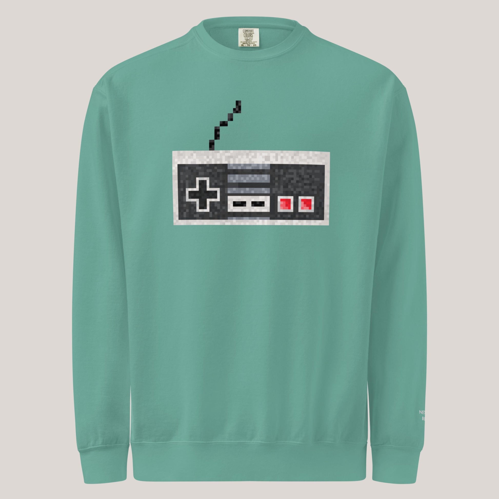 Pixel NES Controller Sweater | Classic Nintendo Fan Art Crewneck | Retro Gamer Gift for Him Her