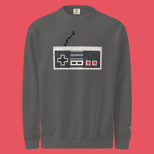 Pixel NES Controller Sweater | Classic Nintendo Fan Art Crewneck | Retro Gamer Gift for Him Her