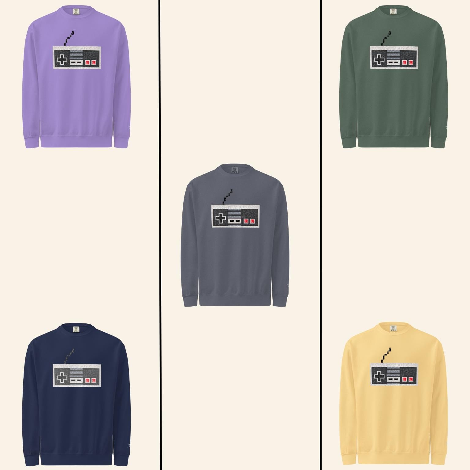 Pixel NES Controller Sweater | Classic Nintendo Fan Art Crewneck | Retro Gamer Gift for Him Her