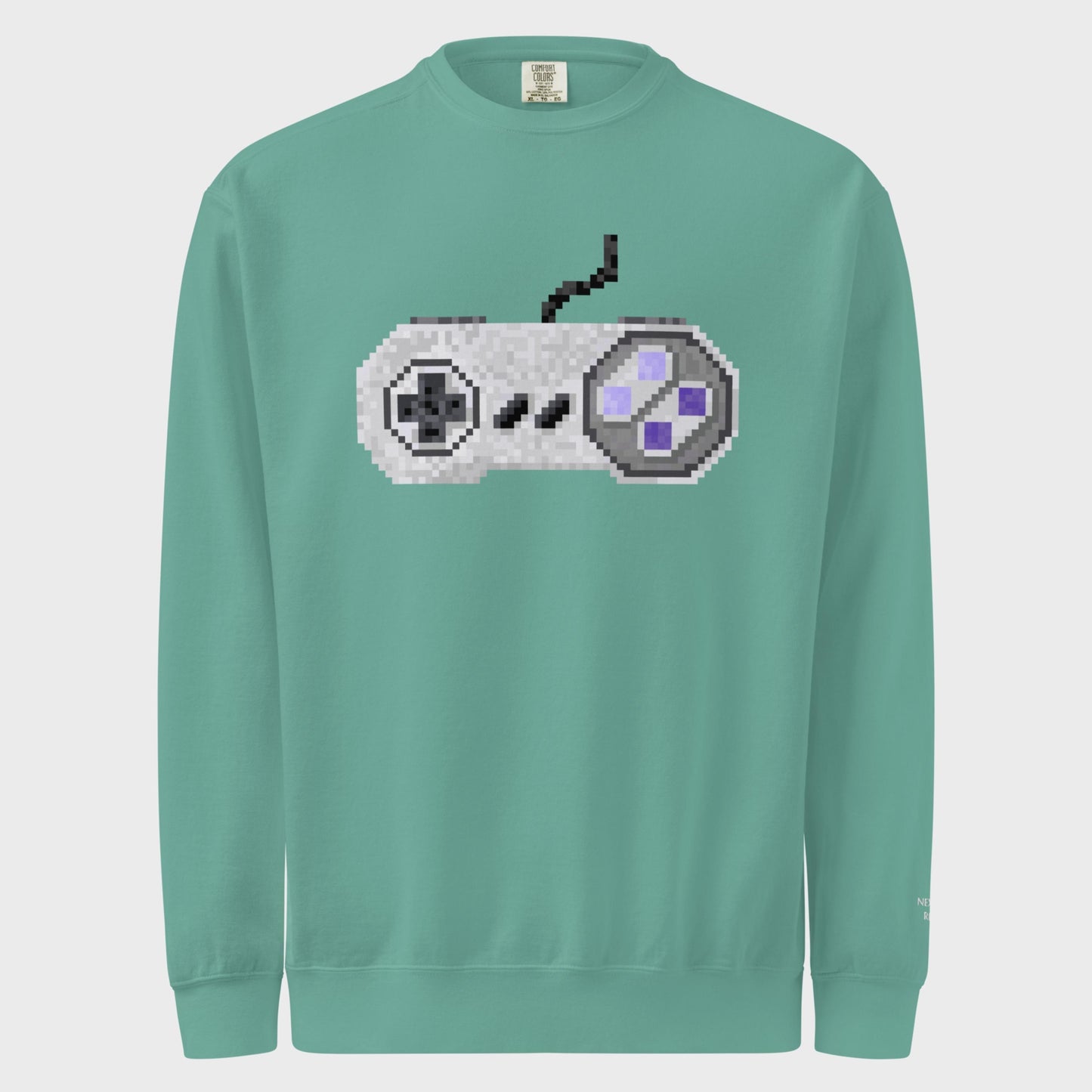 Pixel SNES Controller Sweatshirt | Super Nintendo Crewneck Fan Art | Comfortable Retro Gamer Gift for Him Her