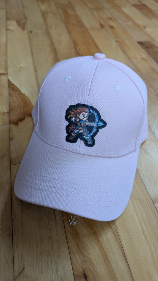 Pixel Horizon Hat | Aloy HZD Forbidden West Baseball Cap | Unisex Retro Gamer Gift for Him or Her