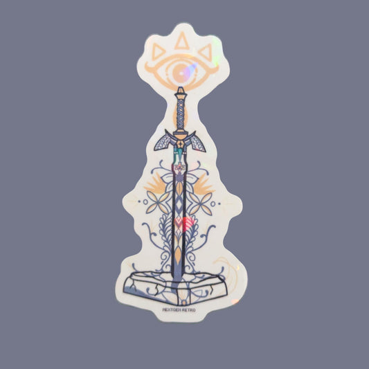 Temple Pedestal Sticker | Broken Glass Holo