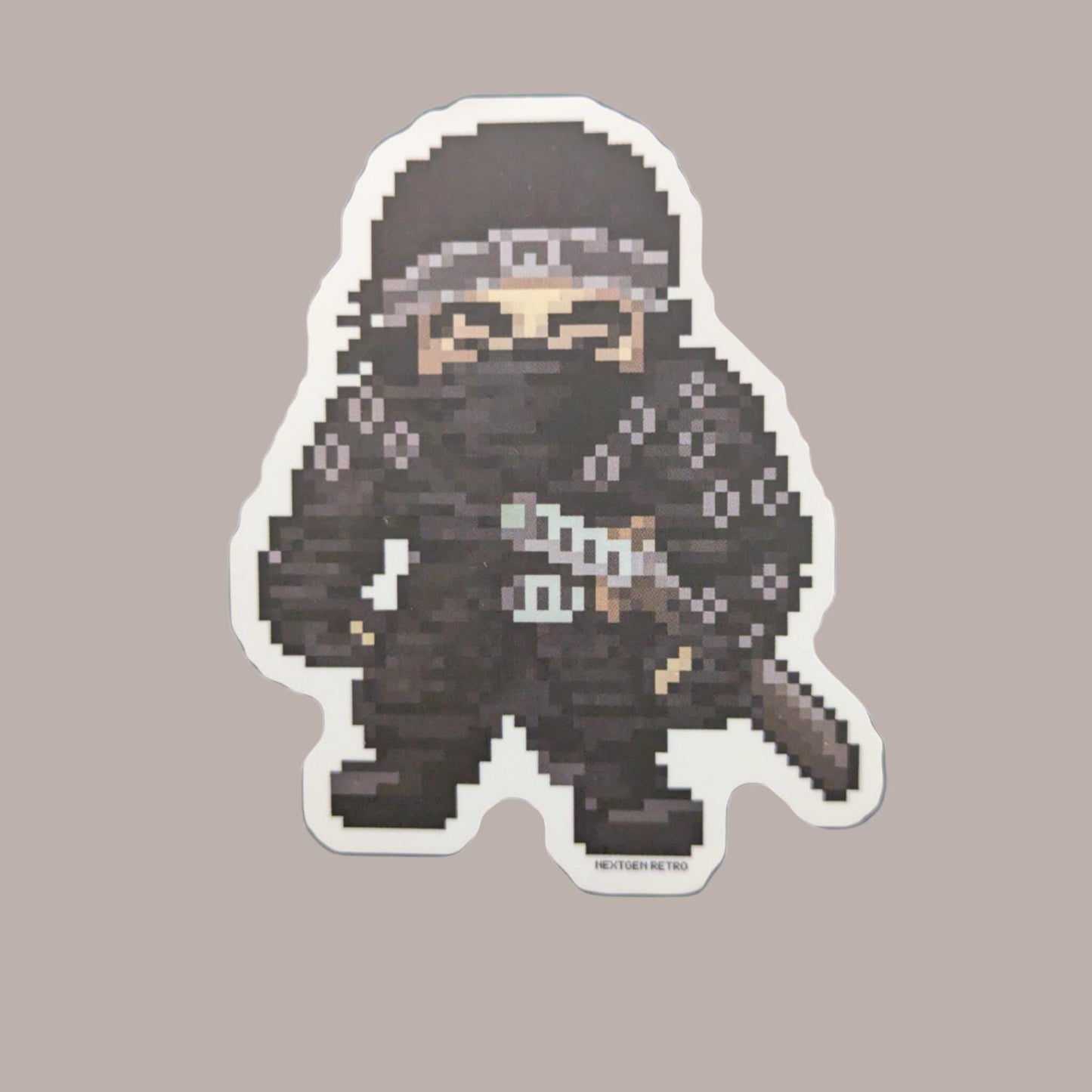 Pixel Ghost Samurai Sticker