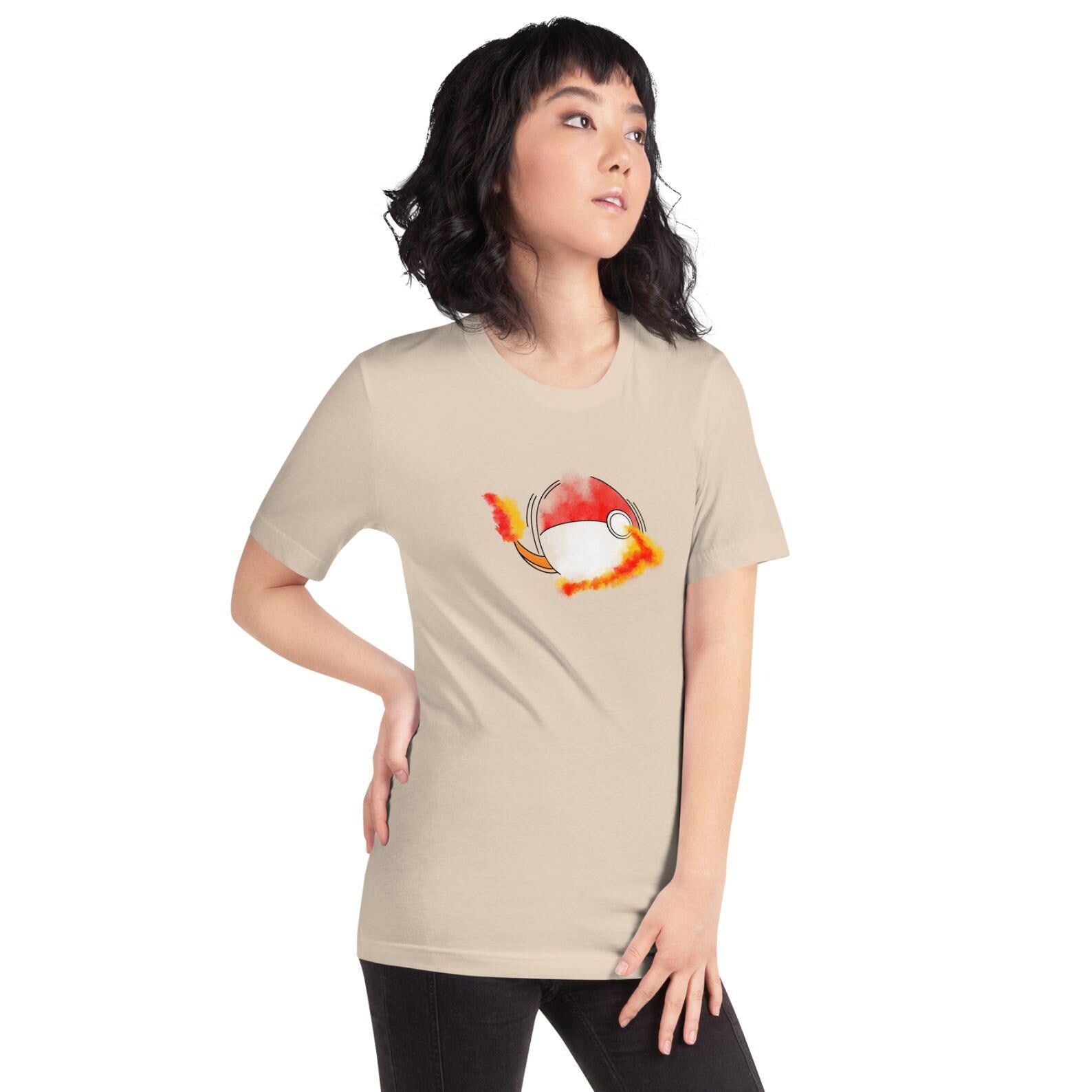 Pokeball x Charmander T-Shirt | Pokemon Shirt Pokeball Combo Fan Design | Video Game Shirt