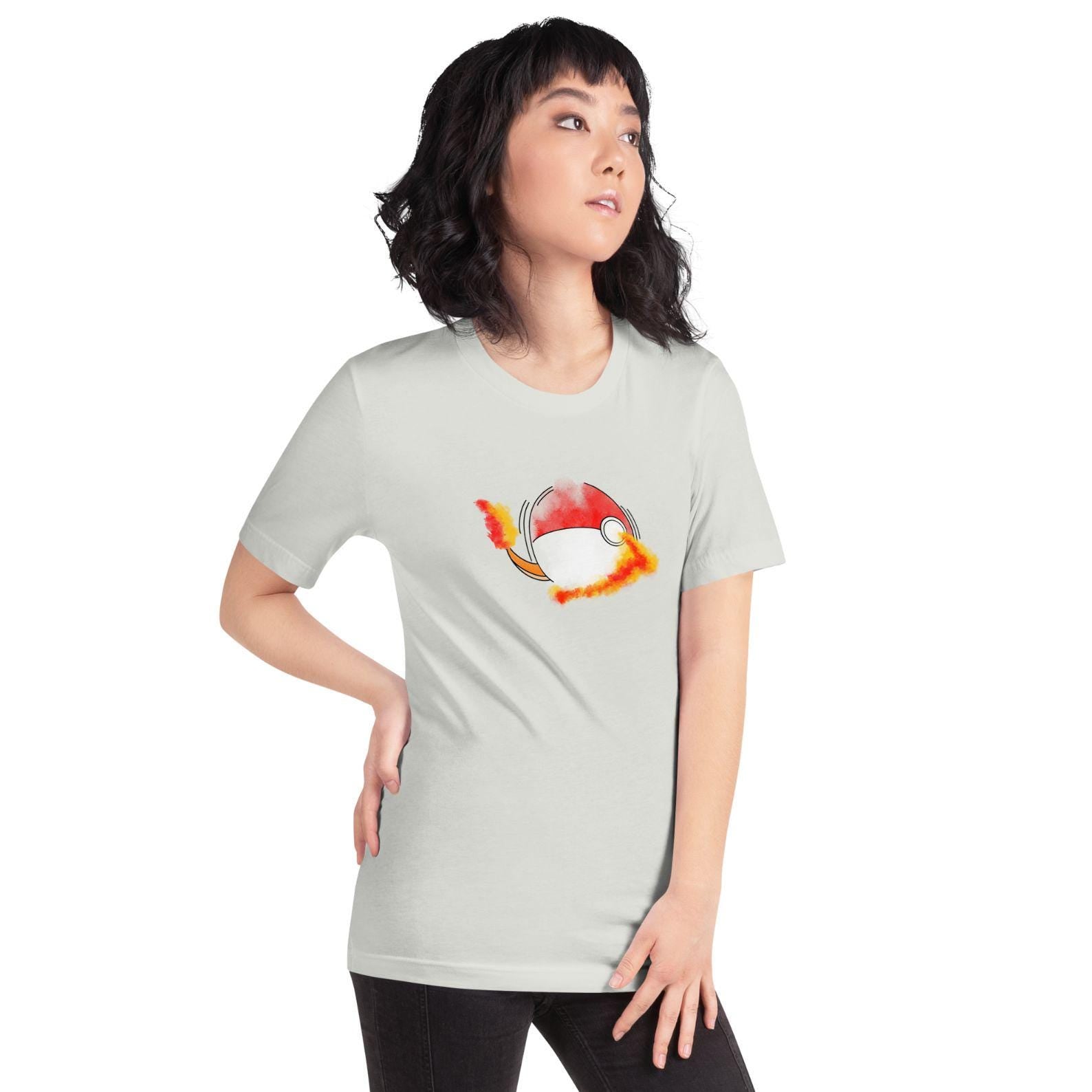 Pokeball x Charmander T-Shirt | Pokemon Shirt Pokeball Combo Fan Design | Video Game Shirt