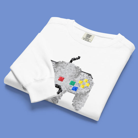 Pixel Nintendo 64 Sweater | Unisex Retro Crewneck | Video Game Gift