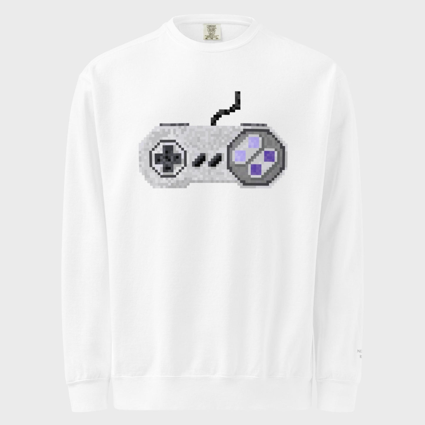 Pixel SNES Controller Sweatshirt | Super Nintendo Crewneck Fan Art | Comfortable Retro Gamer Gift for Him Her