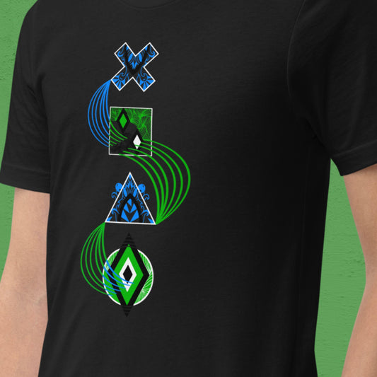 Gaming Symbol Wave T-Shirt | Green