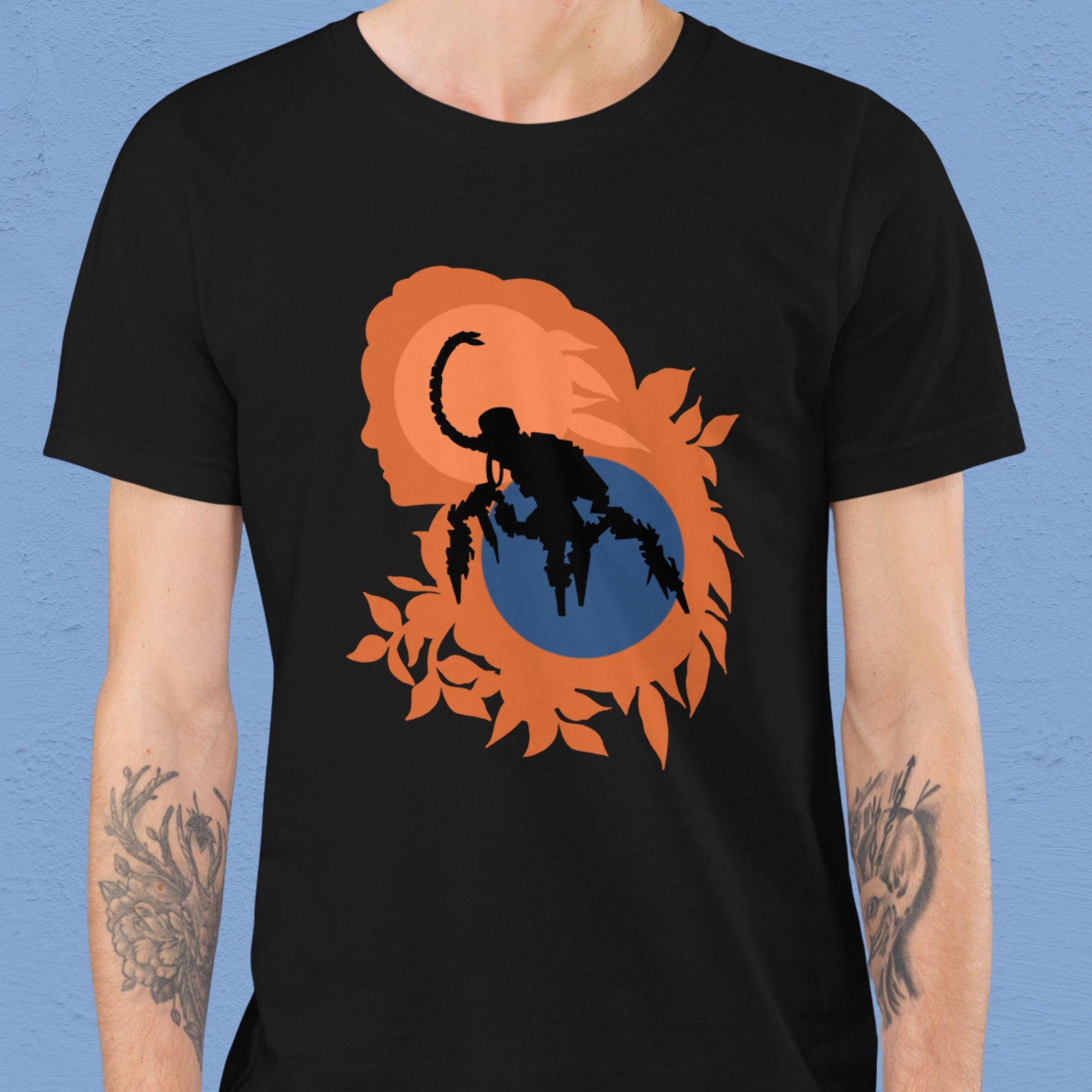 Red-Headed Archer Silhouette T-Shirt | Orange