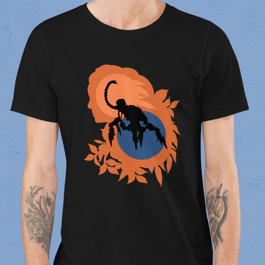Red-Headed Archer Silhouette T-Shirt | Orange