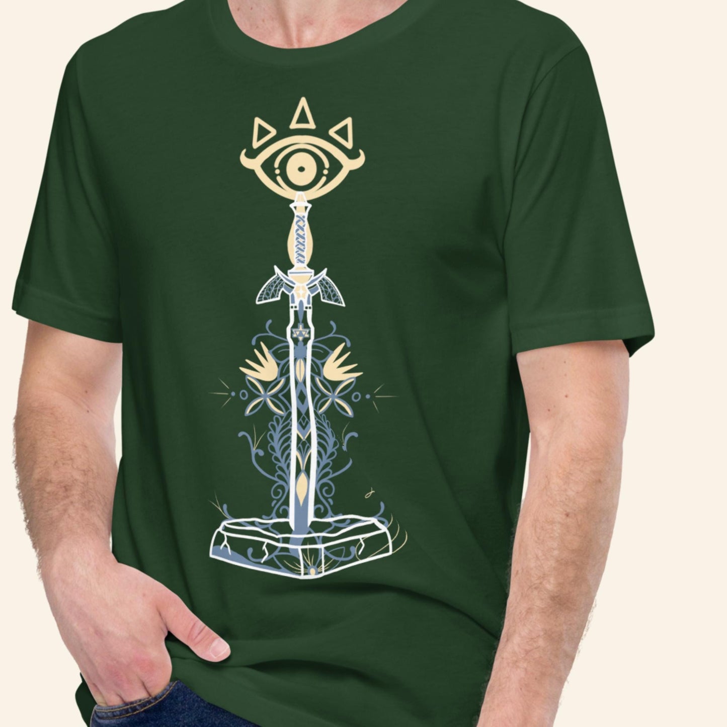 Ancient Temple Pedestal T-Shirt | White