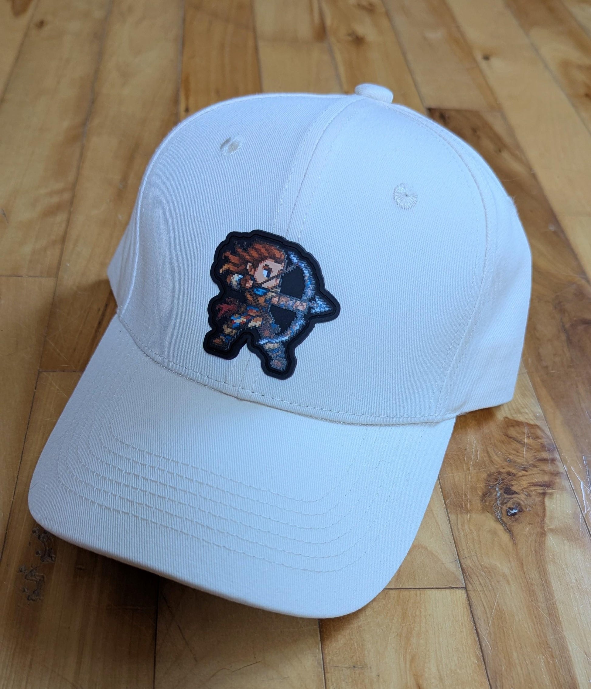 Pixel Horizon Hat | Aloy HZD Forbidden West Baseball Cap | Unisex Retro Gamer Gift for Him or Her