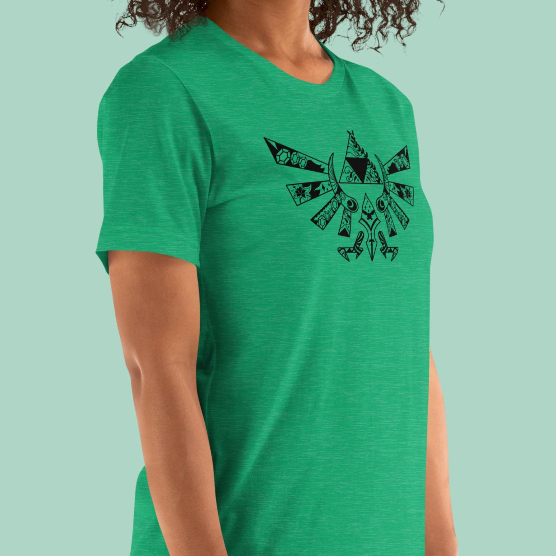 Zelda Triforce T-Shirt | LOZ Mandala Shirt | Dark Design