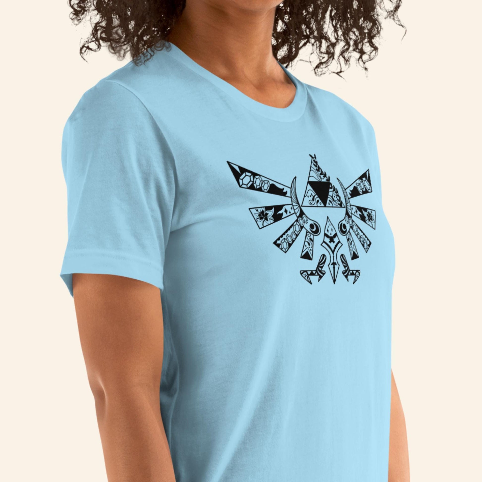 Zelda Triforce T-Shirt | LOZ Mandala Shirt | Dark Design