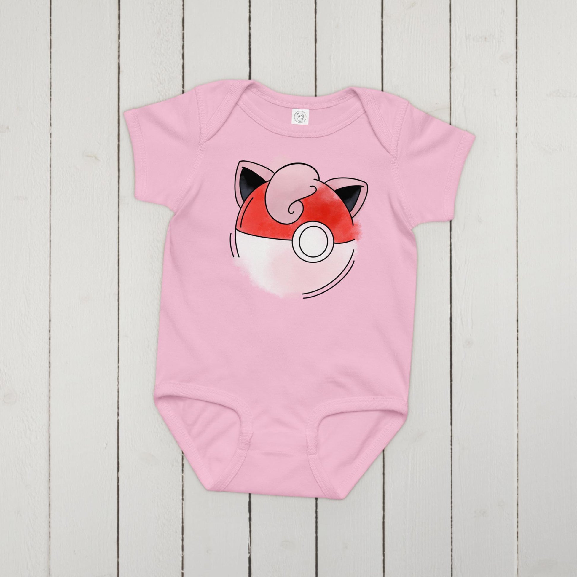 Jigglypuff Pokeball Baby jersey bodysuit