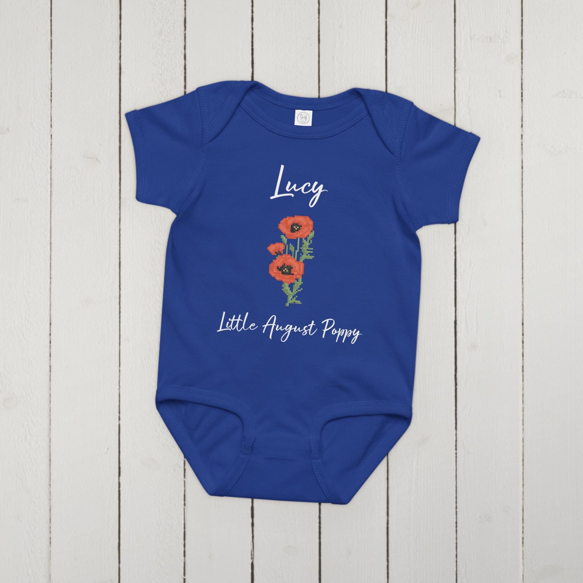 Custom Birth Flower Onesie | 12 Pixel Flower Birthday Month Bouquet Baby Bodysuit
