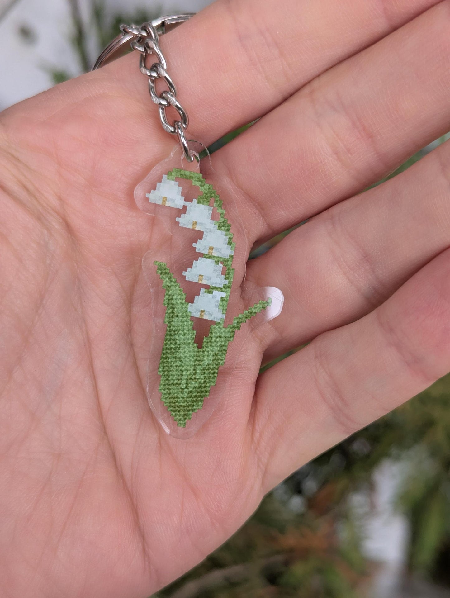 Pixel Flower Keychains | Birthday Month Floral Charm