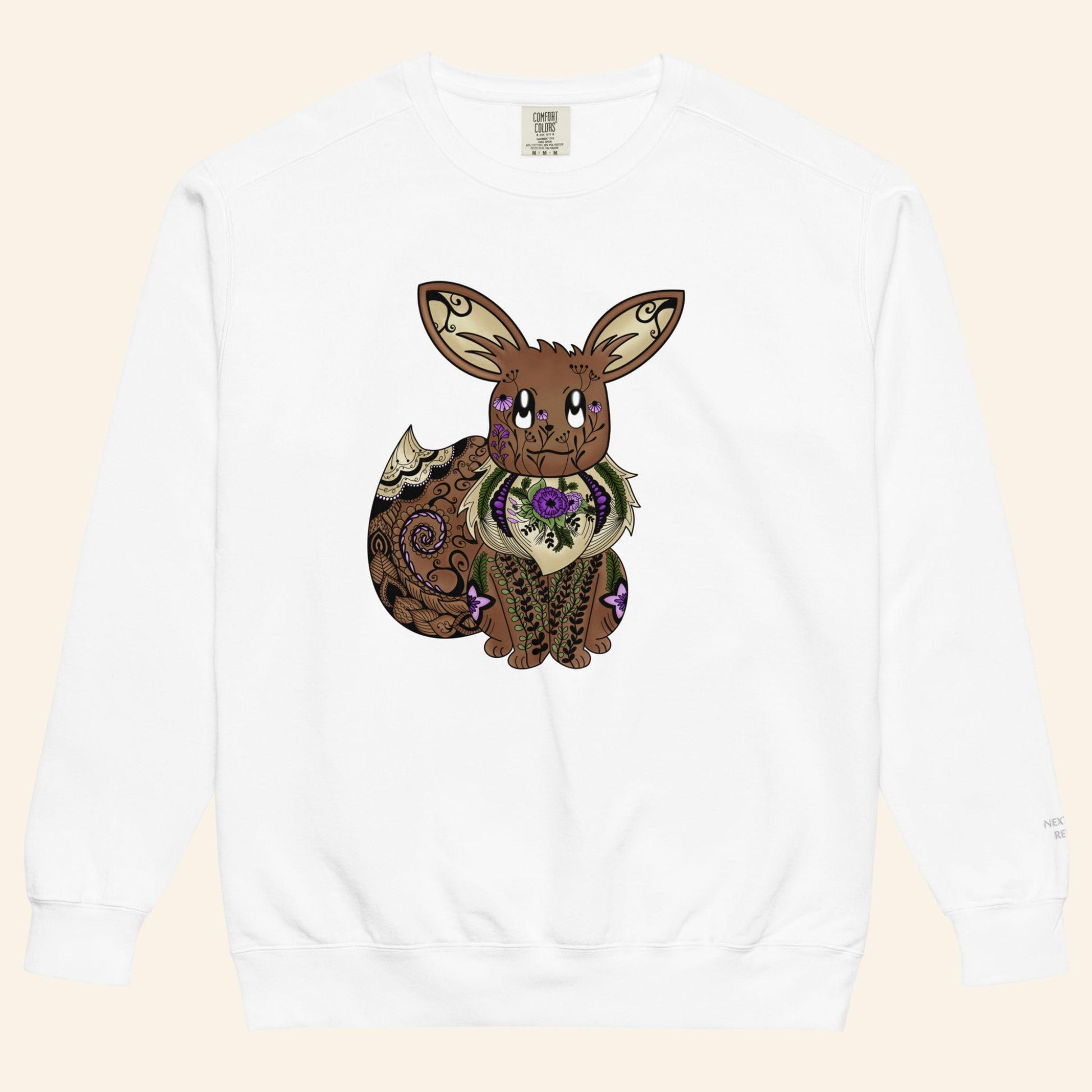 Floral Eevee Sweater | Poke Monster Crewneck OEKO-TEX Sweatshirt