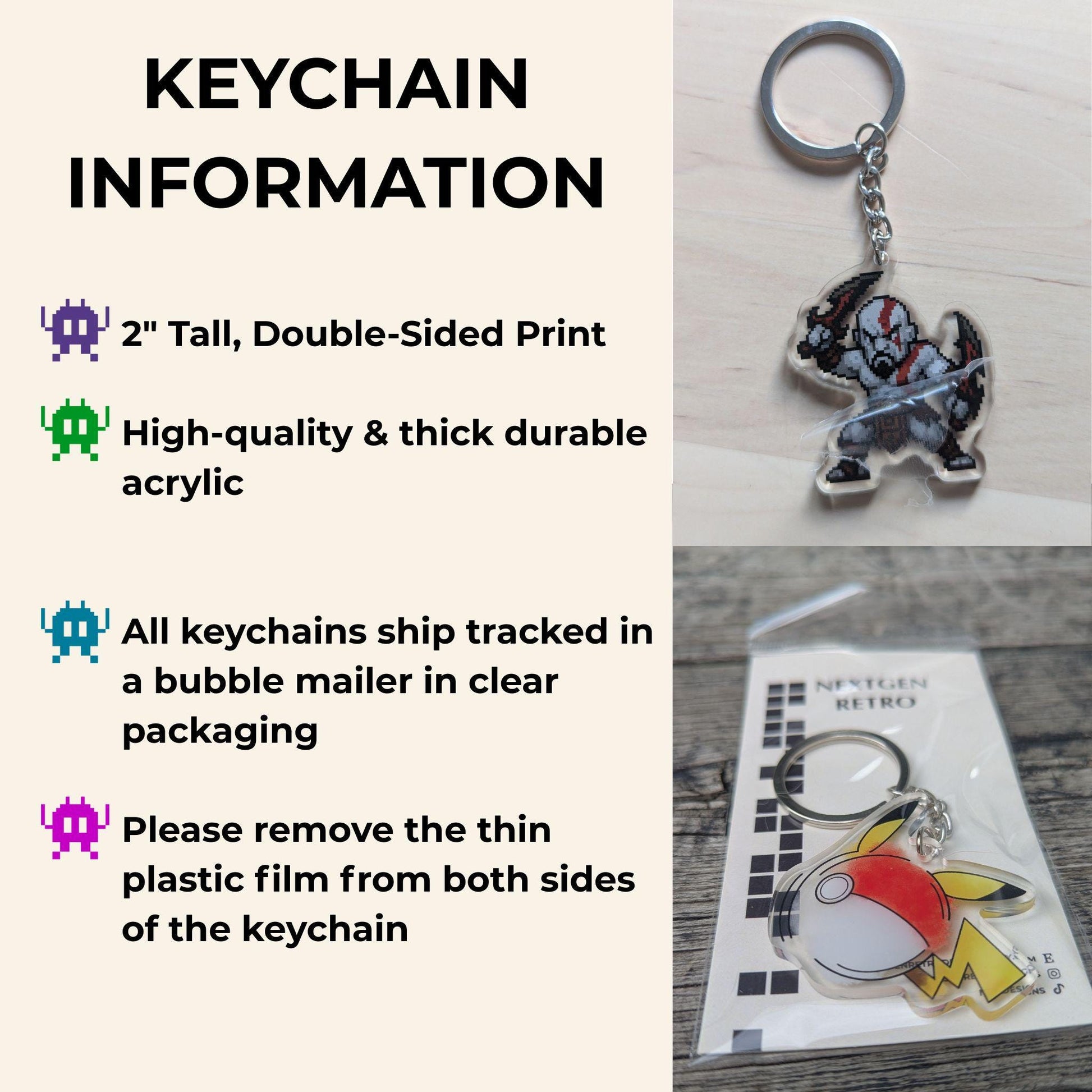 Pixel Flower Keychains | Birthday Month Floral Charm