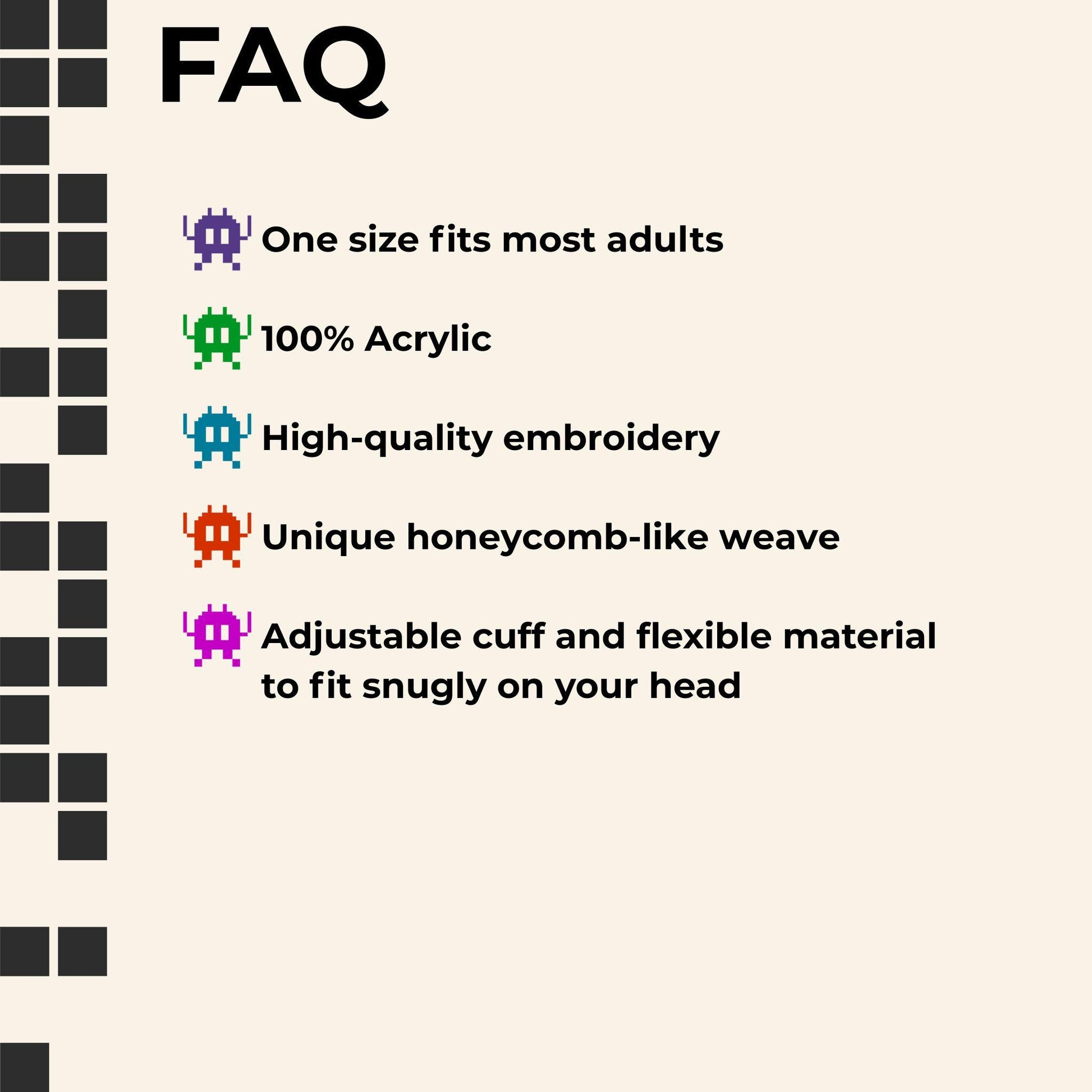 Embroidered Goose Beanie | Pixel Silly Geese Winter Hat