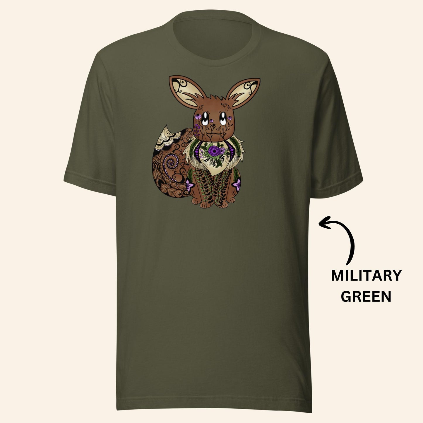 Floral Eevee T-Shirt | Gen1 Poke Monster Tee