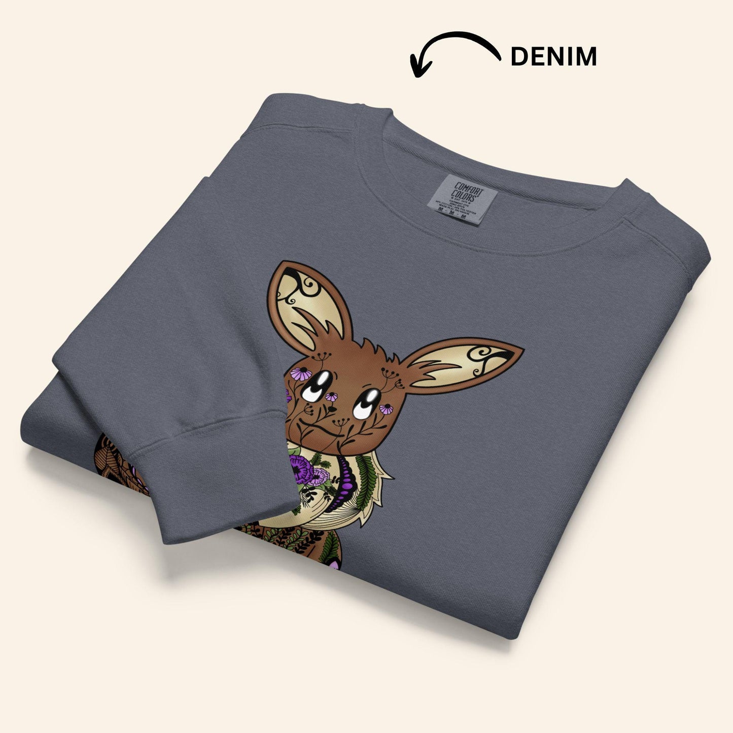 Floral Eevee Sweater | Poke Monster Crewneck OEKO-TEX Sweatshirt