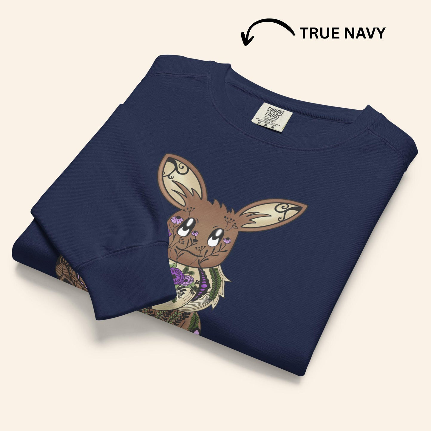 Floral Eevee Sweater | Poke Monster Crewneck OEKO-TEX Sweatshirt