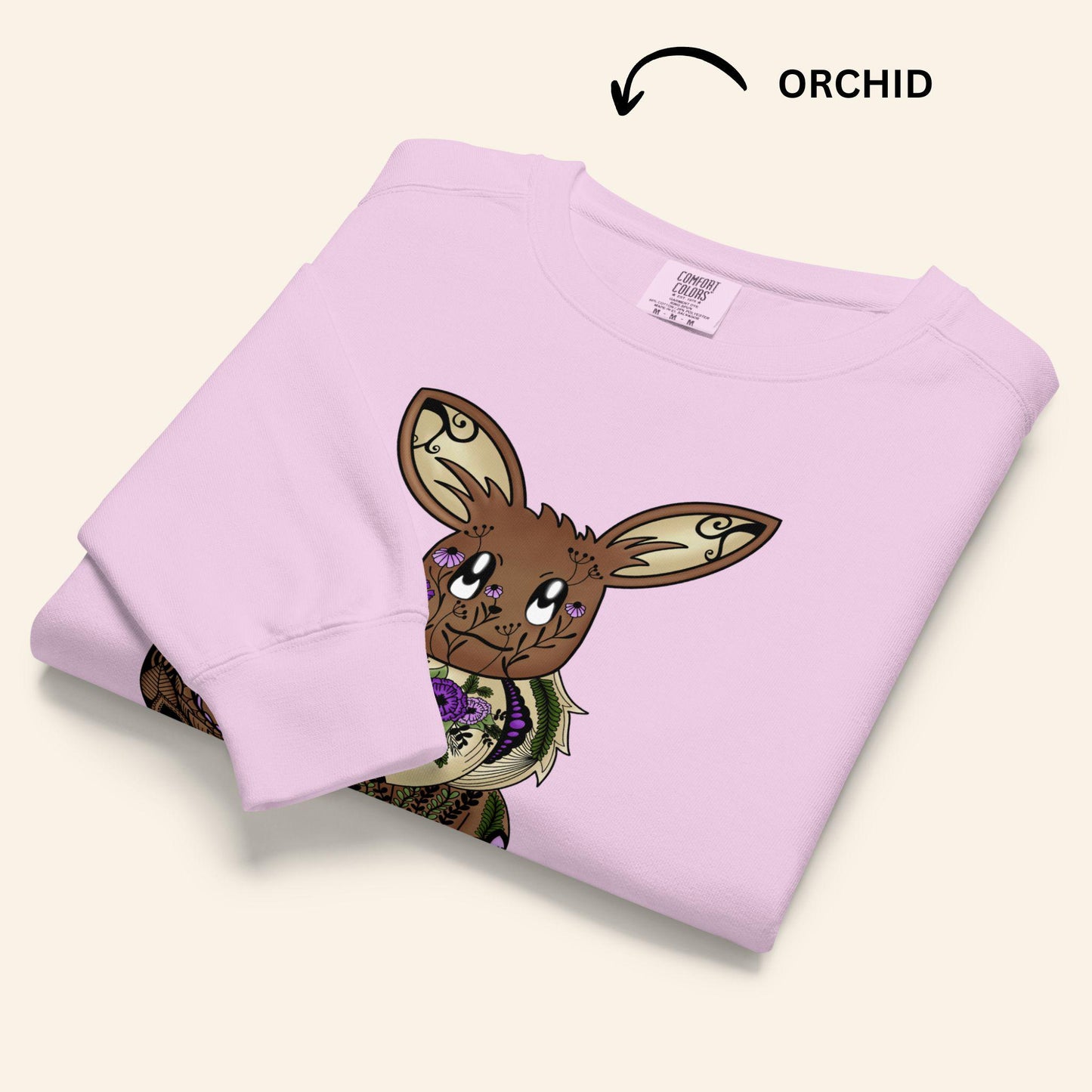 Floral Eevee Sweater | Poke Monster Crewneck OEKO-TEX Sweatshirt